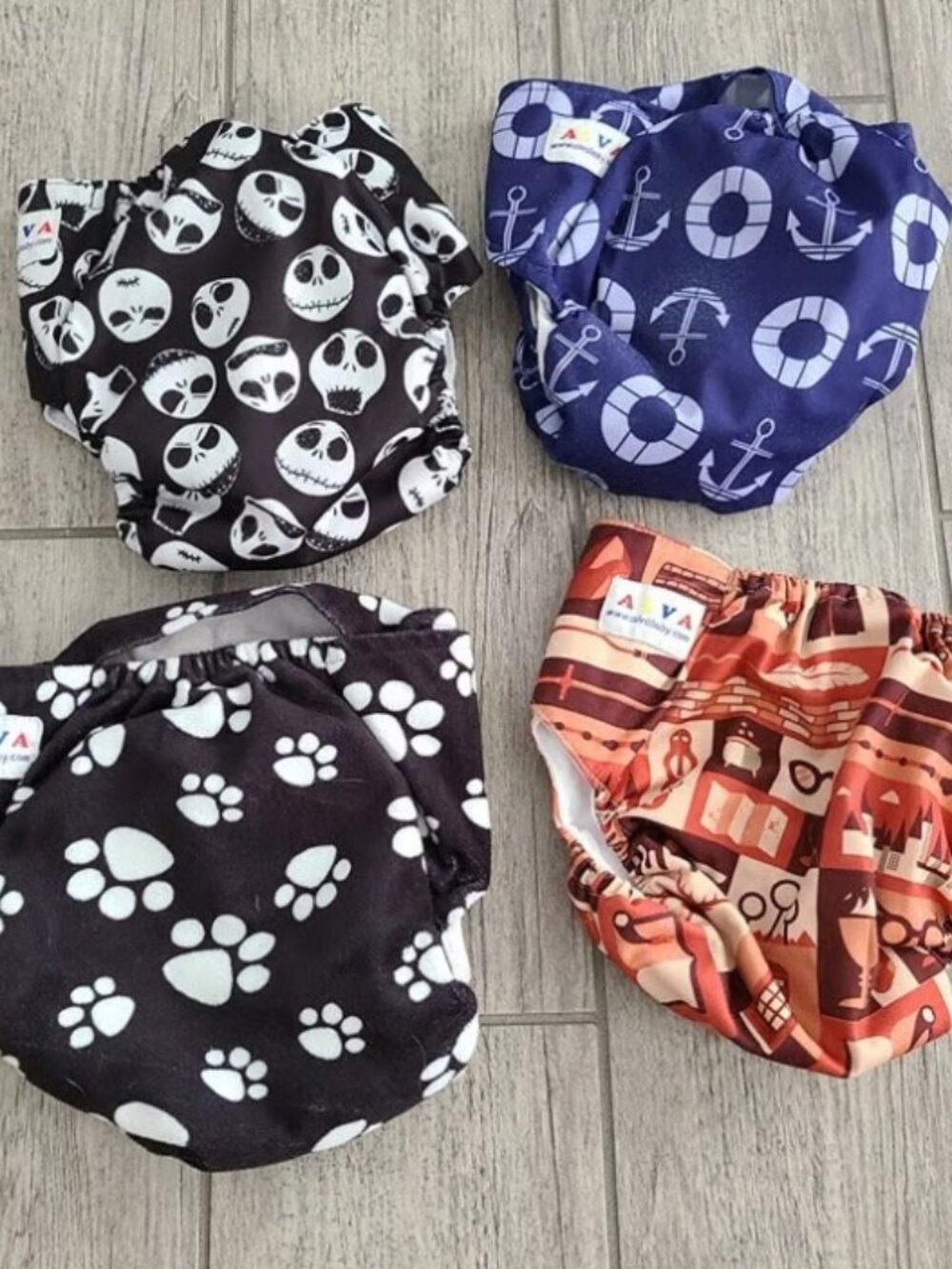 Alvababy reusable cloth diapers set of 4 - Picture 3 of 5